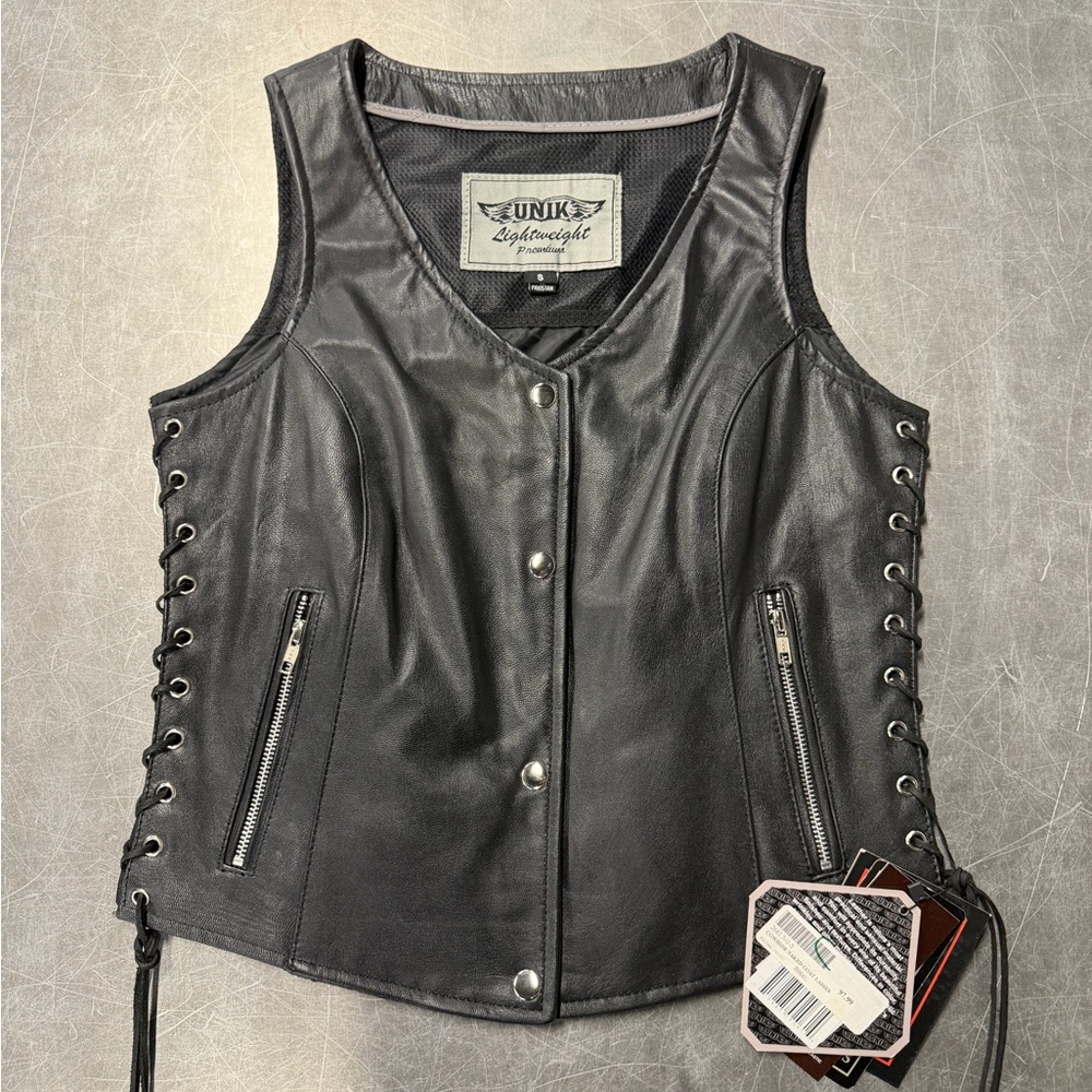 UNIK Women’s Cowhide Naked Goat Vest